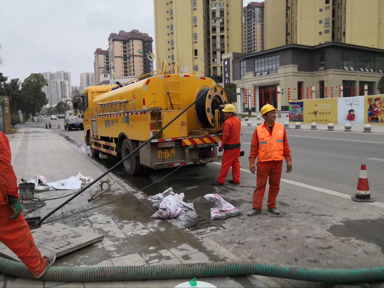 民众镇排污管道清淤-管道清洗